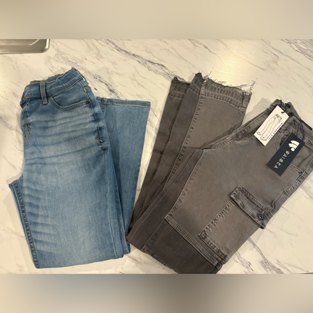 Blue and Gray Denim Jeans Set one NWT